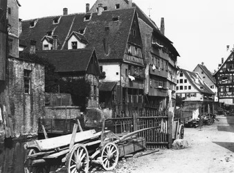 Uitzicht op de oude wijk, Ulm, c.1910